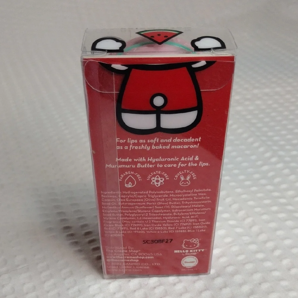 The Crème Shop x Hello Kitty Pink Macaron Lip Balm - Watermelon